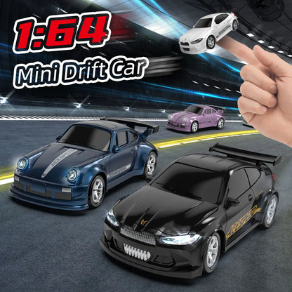Mini Racing RC Car - 1/64 Scale Remote Control Drift Toy for Kids and Adults 2