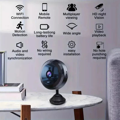 SECURO MINI – Compact 1080P WiFi Security Camera with Night Vision and Motion Detection