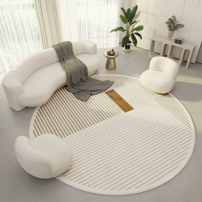 Mira Round Polyester Carpet - Geometric Design, Soft & Durable, 100-200 cm 3