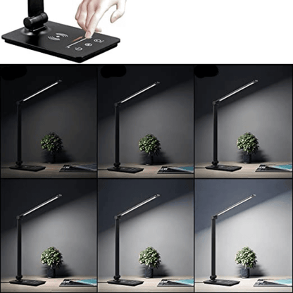 ModernGlow LED Desk Lamp with Wireless Charging, Adjustable Brightness for Table 2
