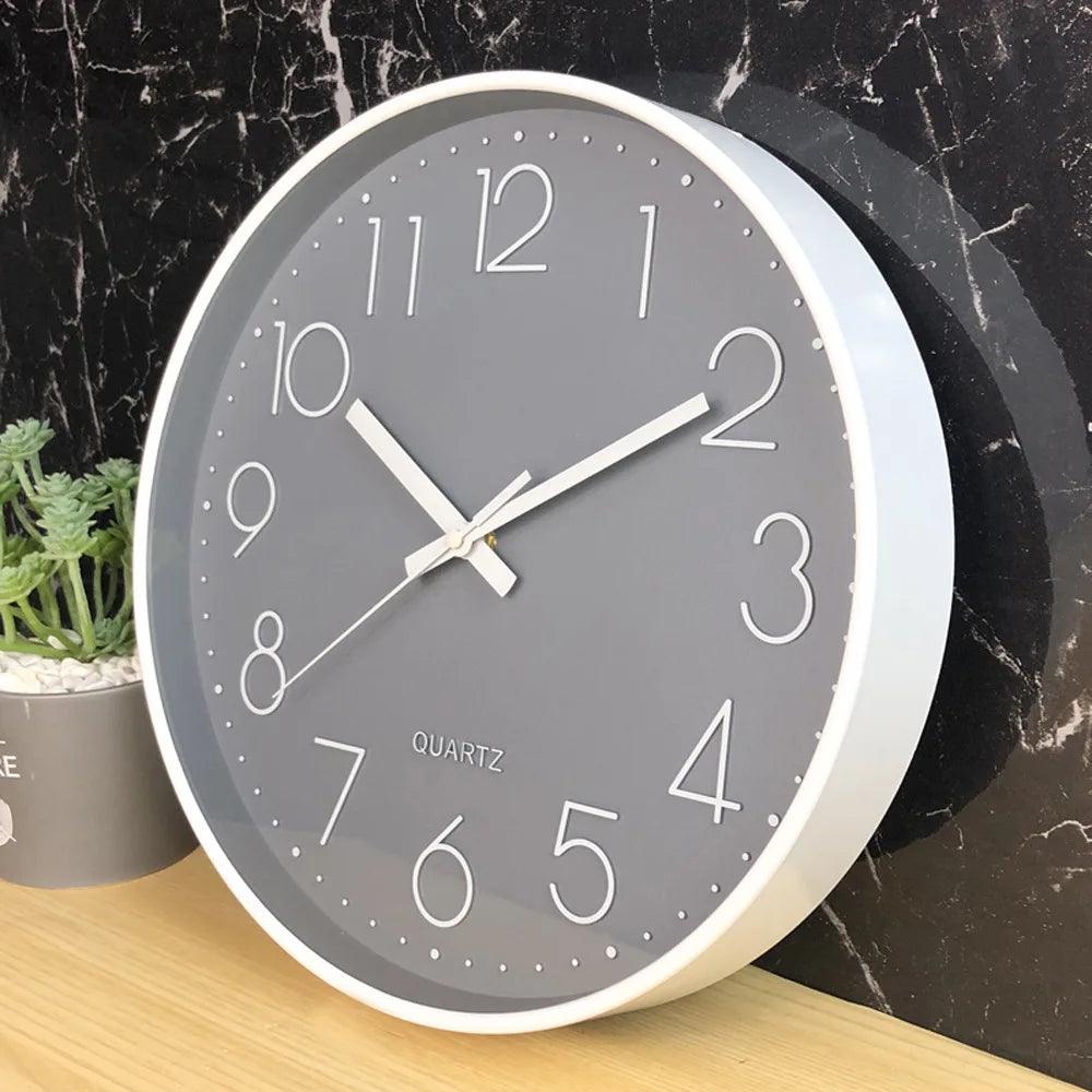 Modern 12-Inch Silent Non-Ticking Wall Clock - Minimalist Home Decor 1