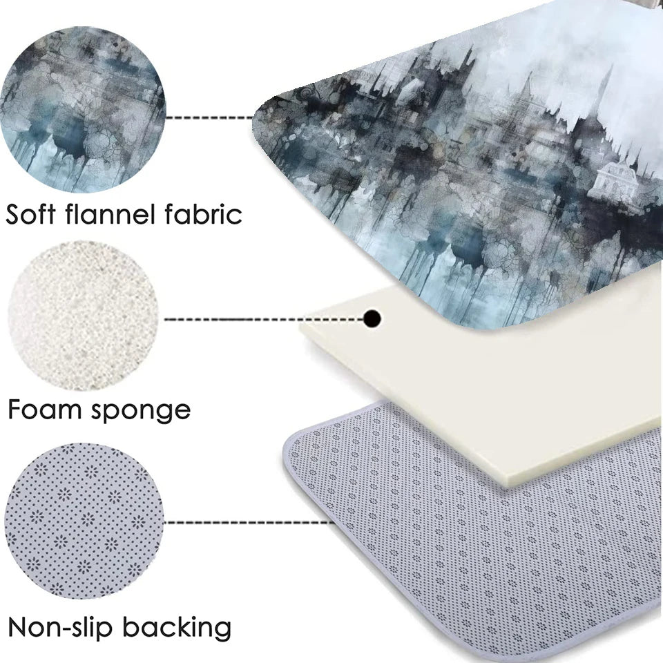 Modern Abstract Flannel Carpet - Customizable, Non-Slip, Machine Washable Design 5