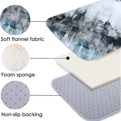 Modern Abstract Flannel Carpet - Customizable, Non-Slip, Machine Washable Design 5