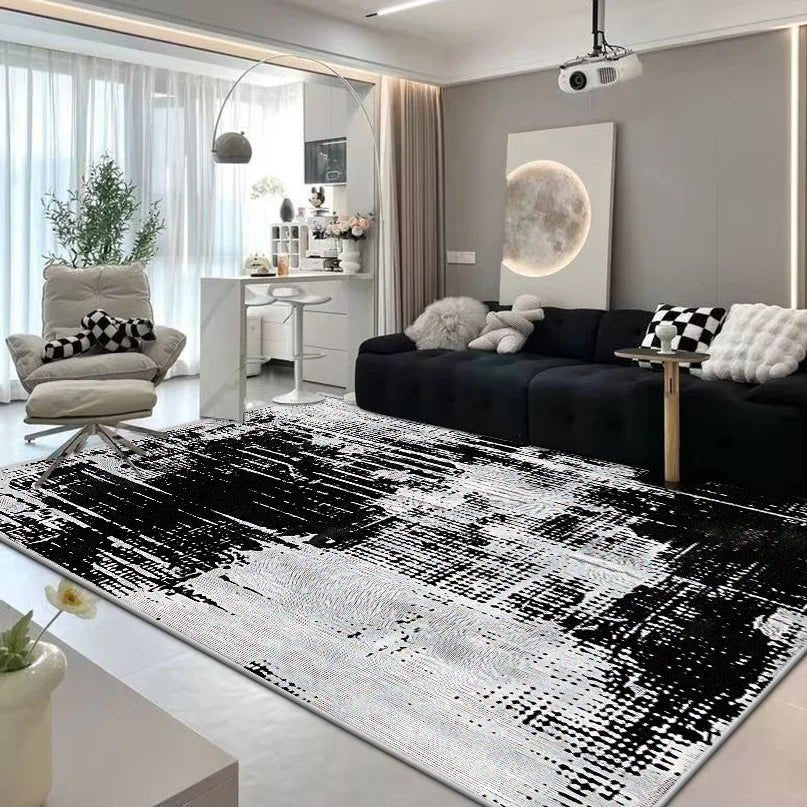 Modern Abstract Flannel Carpet - Customizable, Non-Slip, Machine Washable Design 6