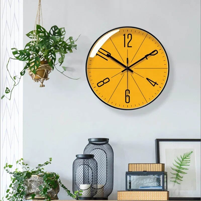 Modern Black Wall Clock - Quartz Precision, Minimalist Design for Home Decor 1