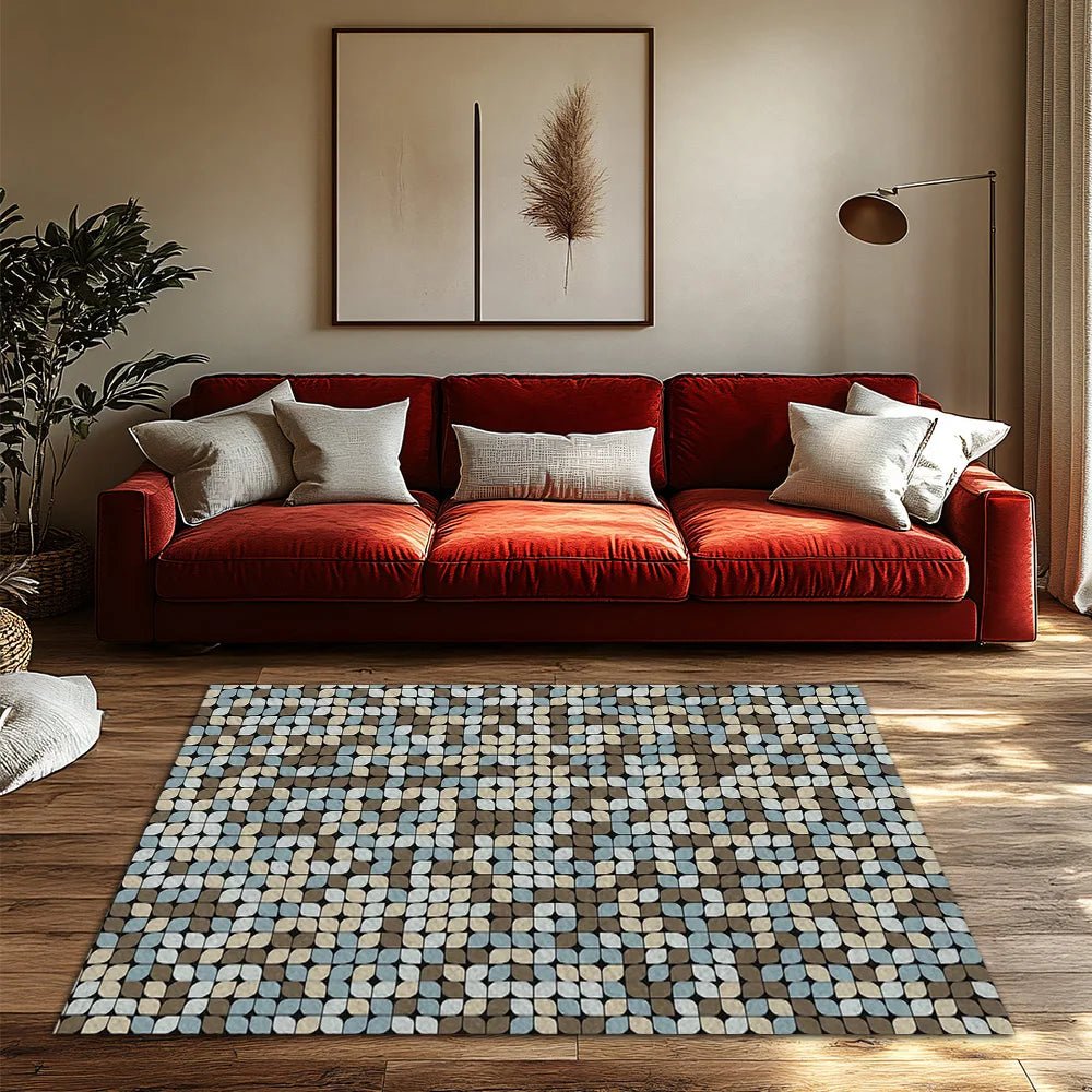 Modern Geometric Pattern Area Rug - Washable Non-Slip Flannel for Indoor/Outdoor Use 5