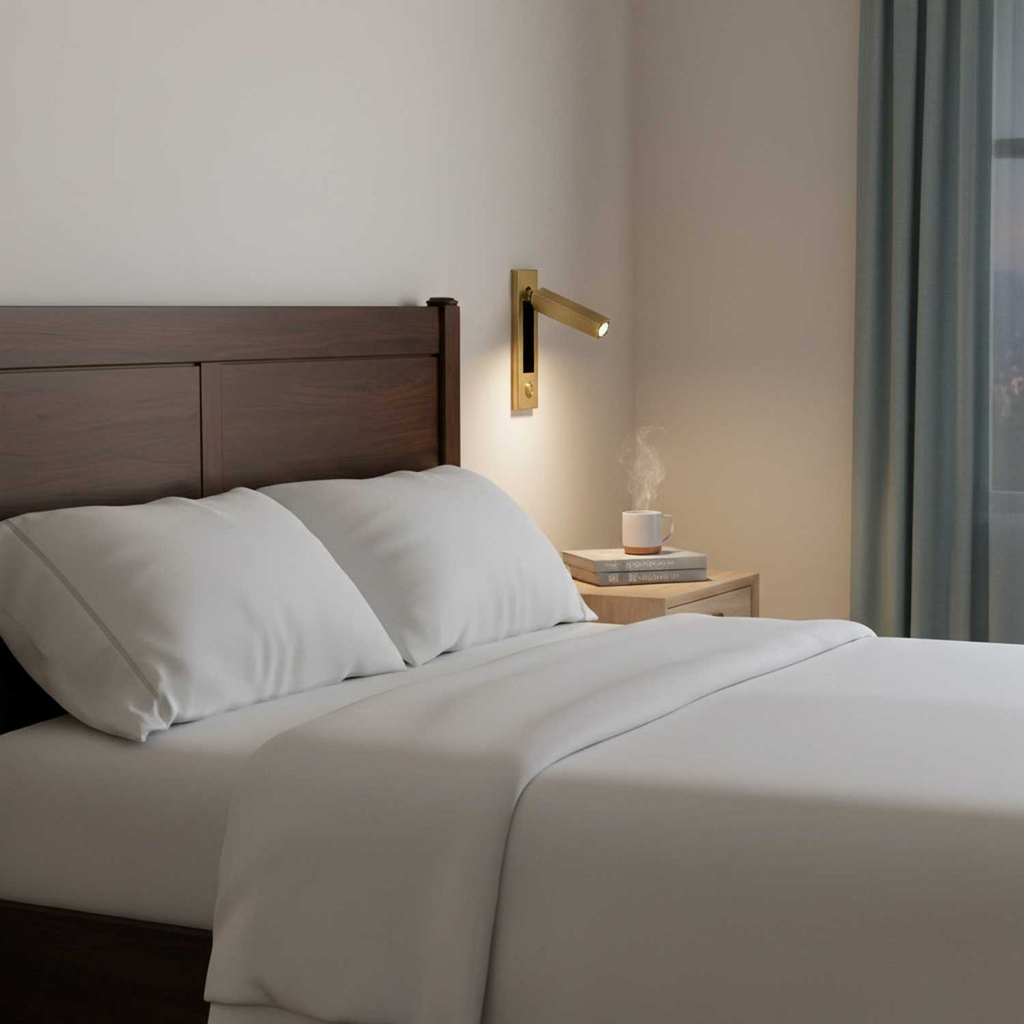 Modern LED Bedside Sconce with Adjustable Head, Dimmable Light & Space-Saving Design 8