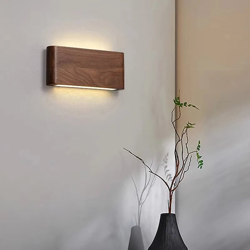 Modern LED Wooden Wall Lamp - Adjustable Sconces with 3 Color Temperatures 2
