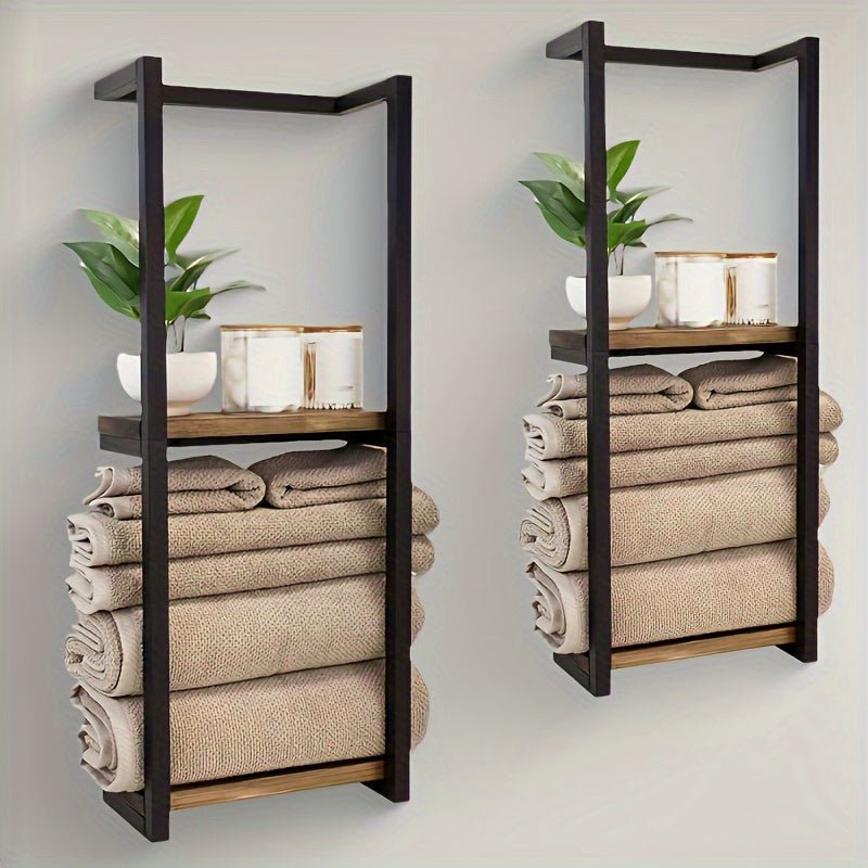Modern Stainless Steel Towel Rack - Space-Saving Design for Organized Bathrooms 1