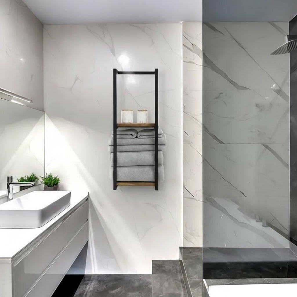 Modern Stainless Steel Towel Rack - Space-Saving Design for Organized Bathrooms 6