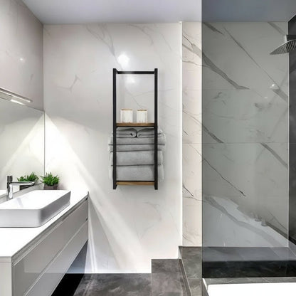 Modern Stainless Steel Towel Rack - Space-Saving Design for Organized Bathrooms 6