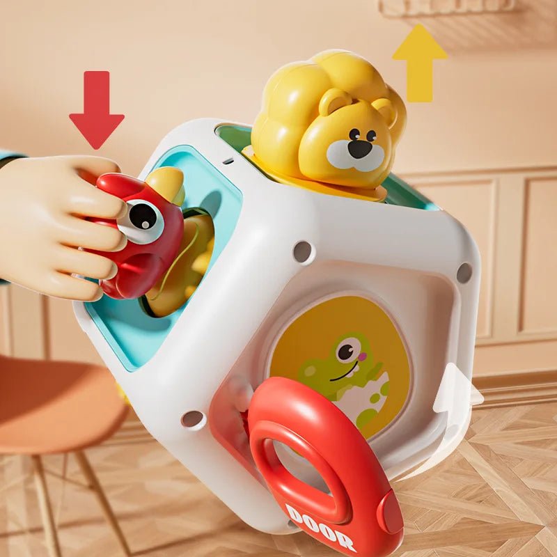 Montessori Busy Board - 6-in-1 Sensory Activity Board for Toddlers, Engaging Developmental Toy 4