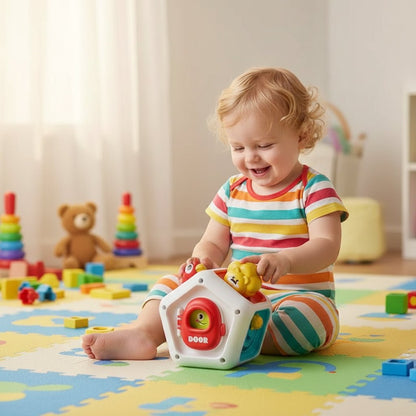 Montessori Busy Board - 6-in-1 Sensory Activity Board for Toddlers, Engaging Developmental Toy 6