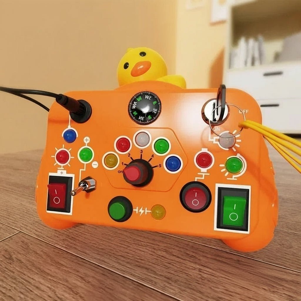 Montessori Busy Board - Interactive Sensory Toy with LED Light for Kids 2-4 Years 10