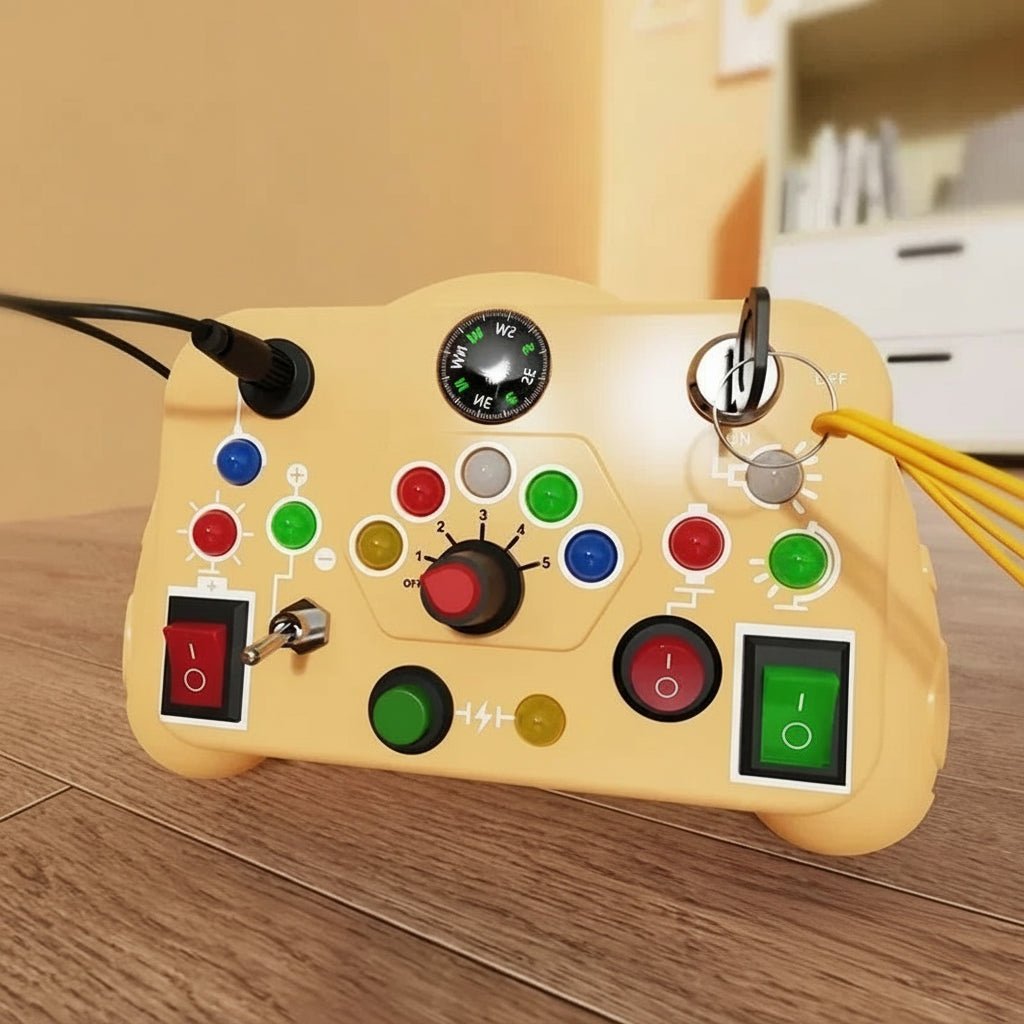 Montessori Busy Board - Interactive Sensory Toy with LED Light for Kids 2-4 Years 9