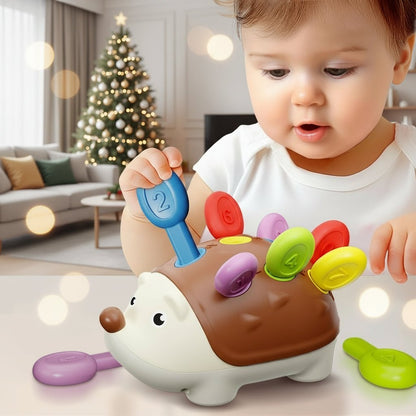 Montessori Hedgehog Learning Toy - Skill-Building Colors & Numbers for Toddlers 0