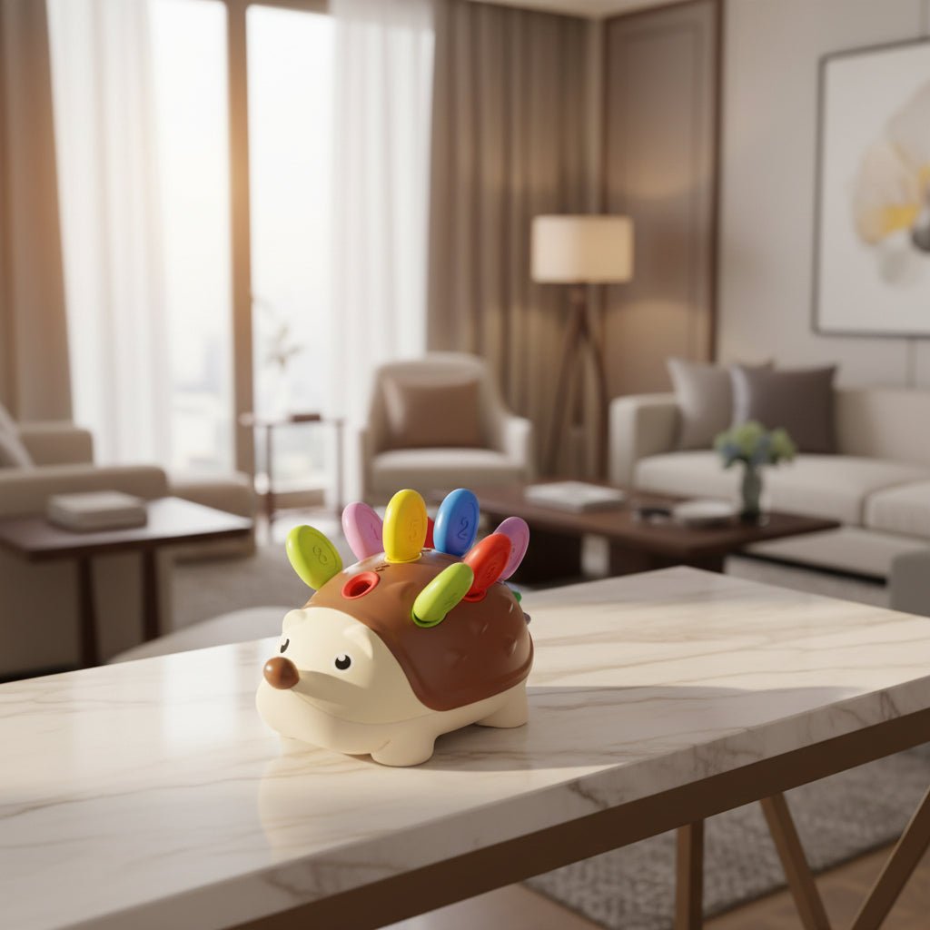 Montessori Hedgehog Learning Toy - Skill-Building Colors & Numbers for Toddlers 4