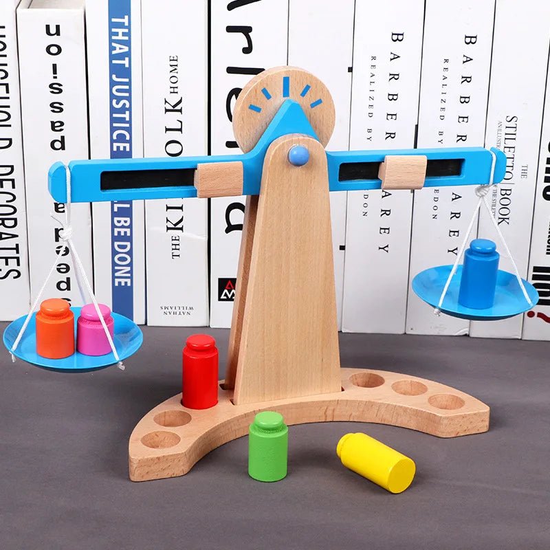 Montessori Wooden Balance Scale - Early Education Math Tool for Kids, Develops Fine Motor Skills and Weight Perception 1