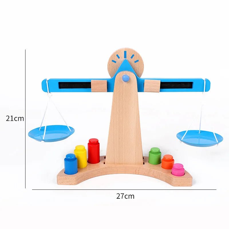 Montessori Wooden Balance Scale - Early Education Math Tool for Kids, Develops Fine Motor Skills and Weight Perception 4