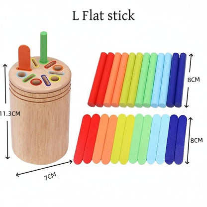 Montessori Wooden Color Sorting & Shape Matching Educational Toy for Toddlers - Develops Fine Motor Skills & Problem-Solving 3