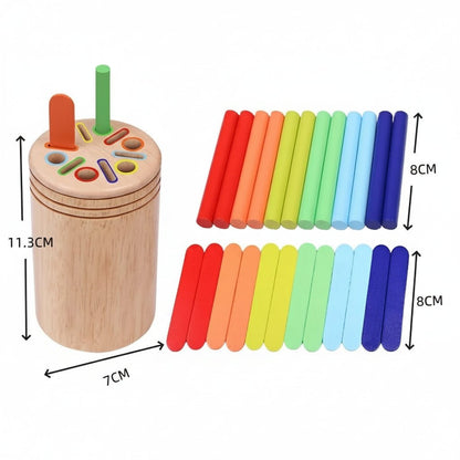 Montessori Wooden Color Sorting & Shape Matching Educational Toy for Toddlers - Develops Fine Motor Skills & Problem-Solving 6