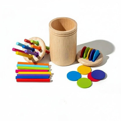 Montessori Wooden Color Sorting & Shape Matching Educational Toy for Toddlers - Develops Fine Motor Skills & Problem-Solving 7
