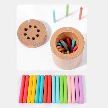 Montessori Wooden Color Sorting & Shape Matching Educational Toy for Toddlers - Develops Fine Motor Skills & Problem-Solving 8