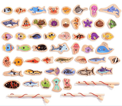 Montessori Wooden Fishing Game - Magnetic Toy for Fine Motor Skills & Learning 6