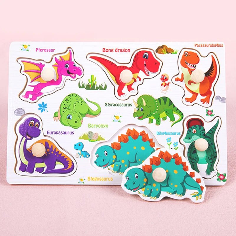 Montessori Wooden Hand Grip Board - 3D Educational Puzzle for Kids 4