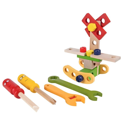 Montessori Wooden Tinkering Case for Kids - Creative Building Toolset 3