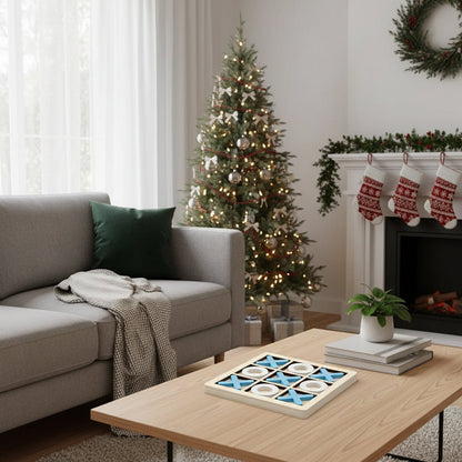 Montessori XO Chess Jigsaw Puzzle 3D Geometric Shapes Board Games For Kids Children Educational Wooden Toys 4