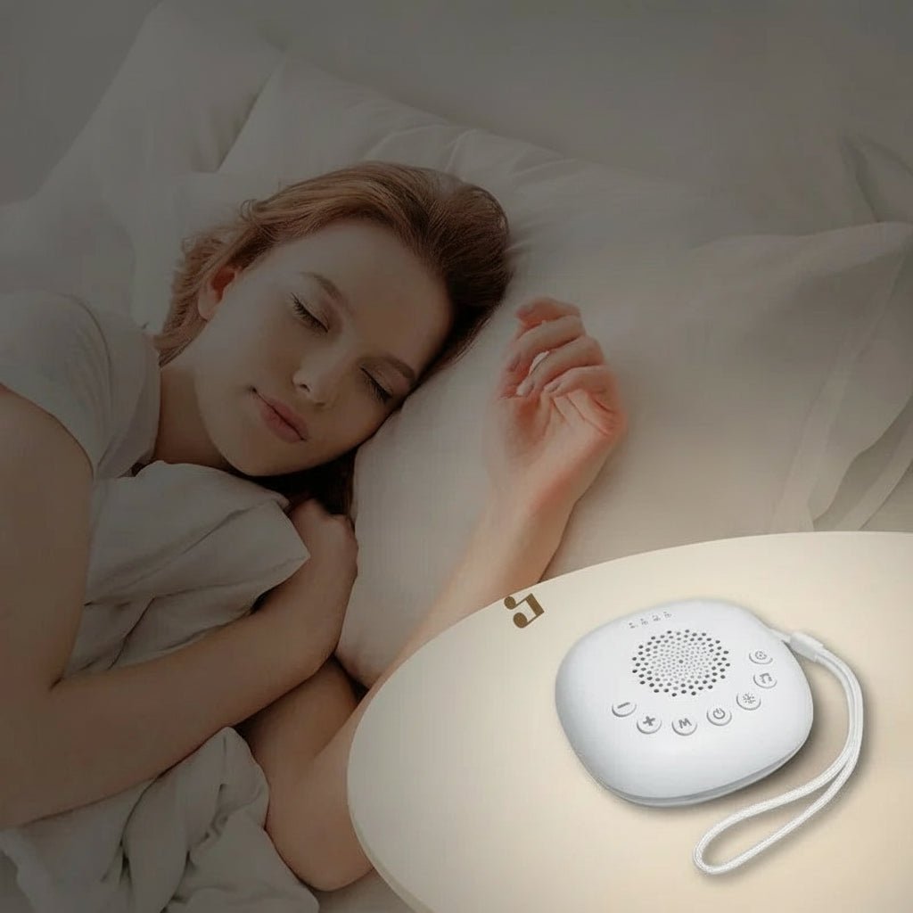Moonlit Hill Portable White Noise Machine - 20 Sounds & LED Light for Sleep 0