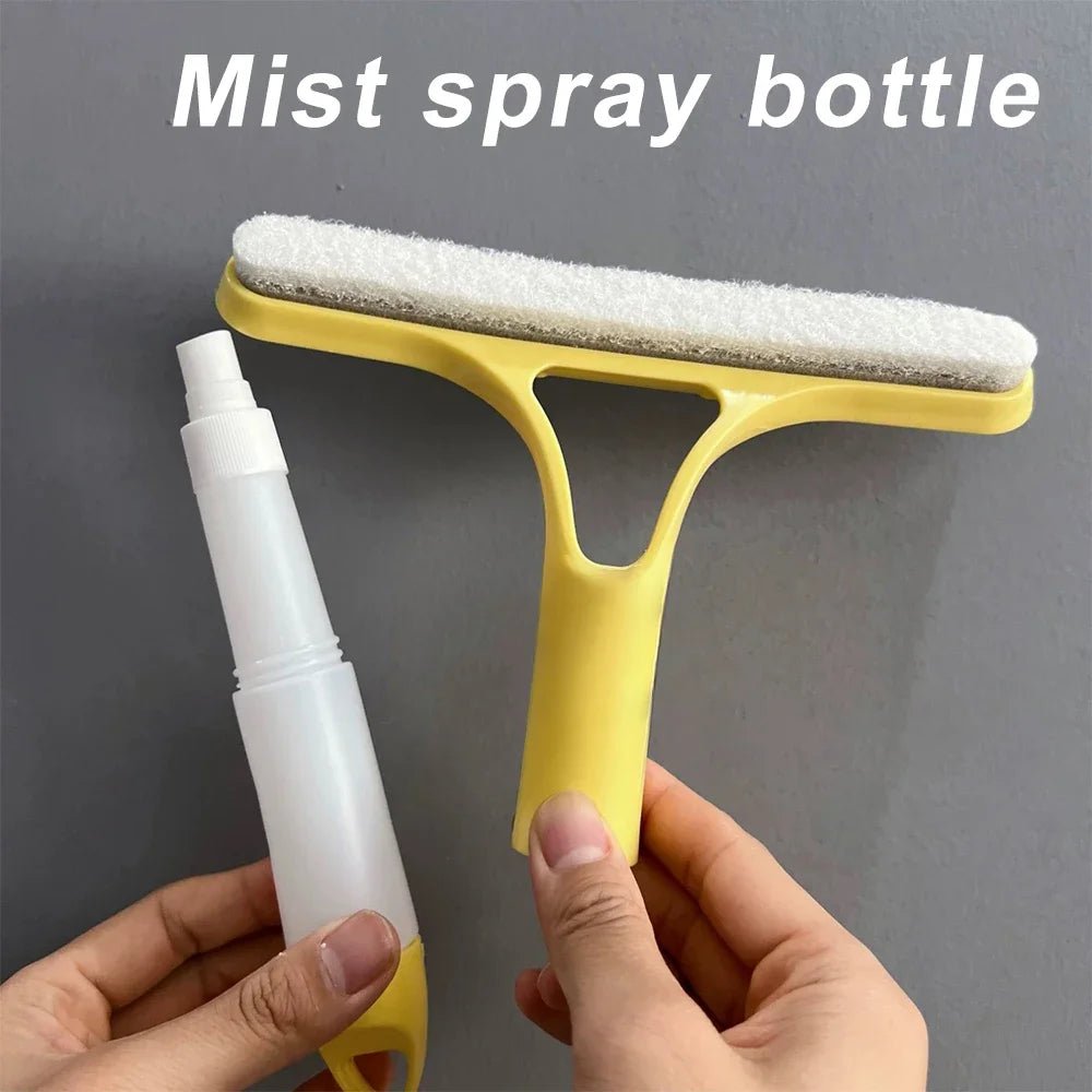 Multi-Function 3-in-1 Window Cleaning Squeegee with Spray Bottle & Microfiber Scrub 4