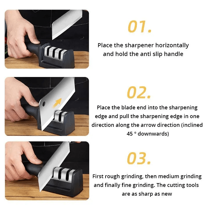 Multi-Functional Knife Sharpener - 3-in-1 Handheld Tool for Quick Sharpening 4