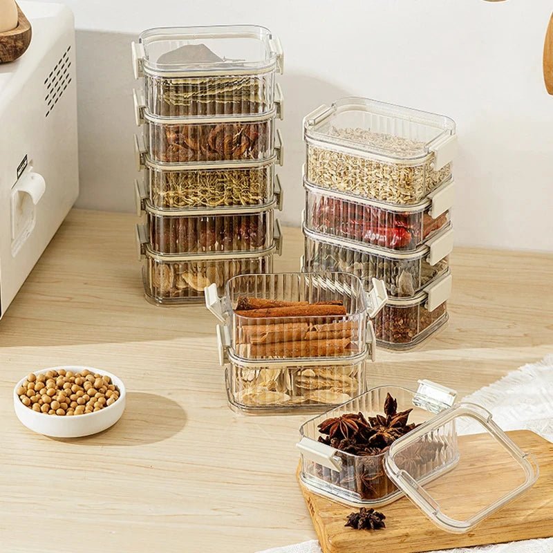 Multi-Layer Stackable Spice Storage Containers - Durable Plastic for Freshness 3