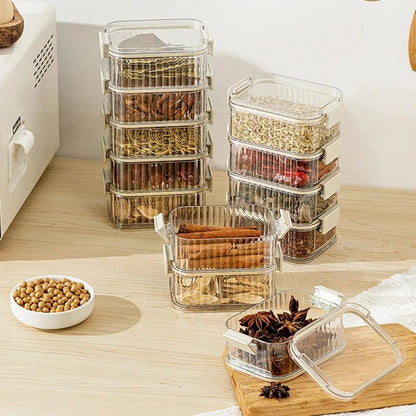 Multi-Layer Stackable Spice Storage Containers - Durable Plastic for Freshness 3