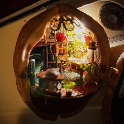 NATUREHAVEN – Handmade Walnut Shell Dollhouse for Unique Miniature Décor 7