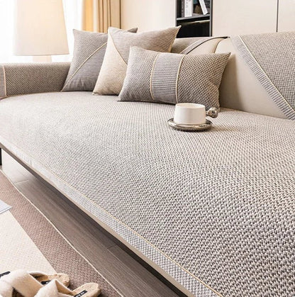 NATURWEFT – Non-slip cotton-linen sofa throw for all seasons 6