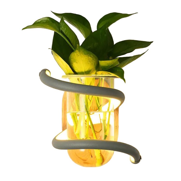 NORDLUME – Nordic Wooden Outdoor Wall Vase Lamp with LED Lighting 8