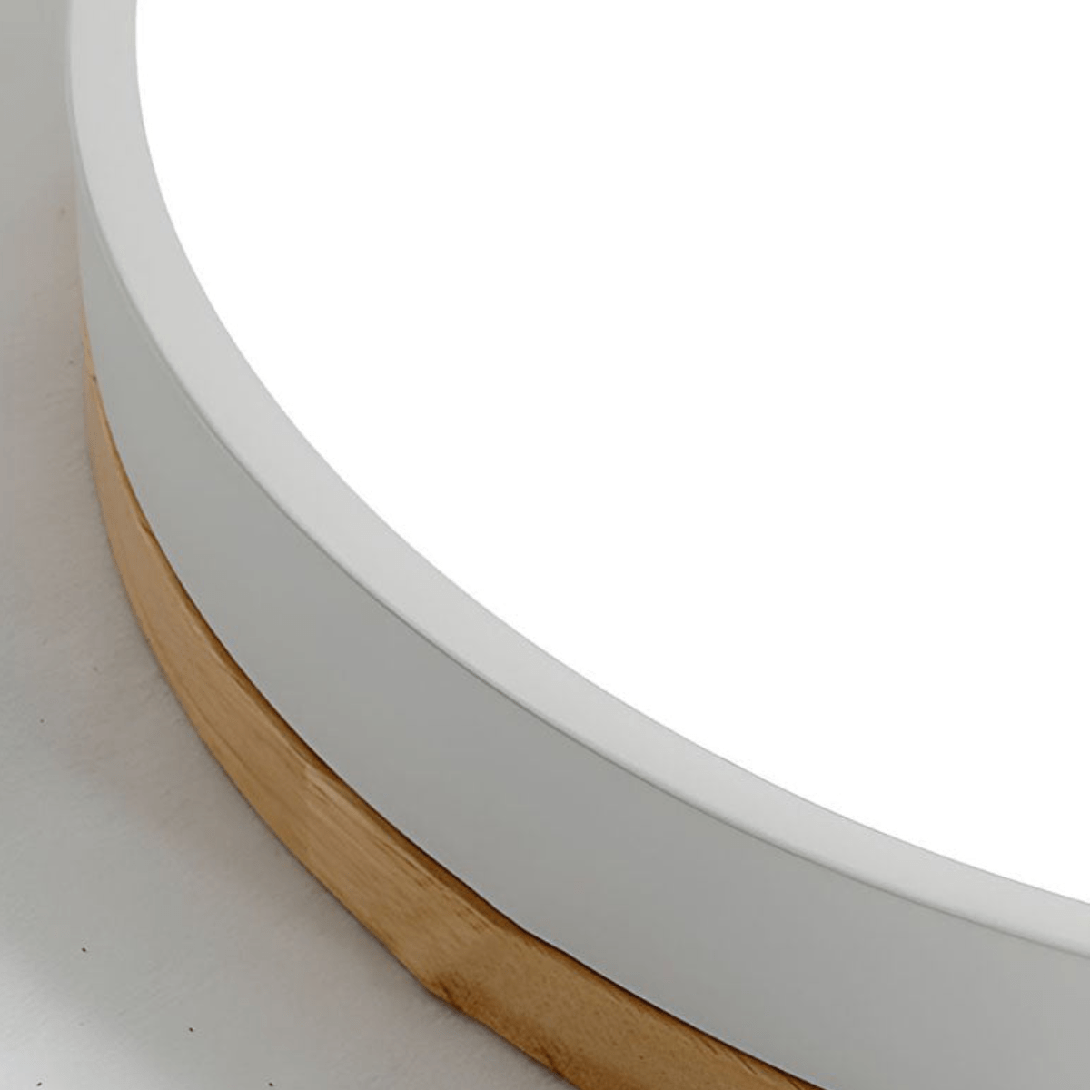Nature's Glow - Modern LED Ceiling Light with Wood Accent & Green Band 2