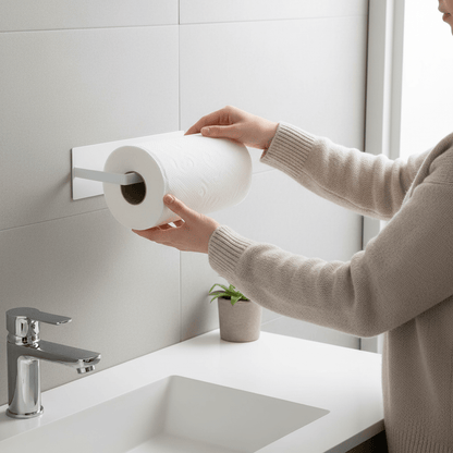 NeatHold – Space-Saving Mounted Paper Towel Holder with Durable Iron Design 5