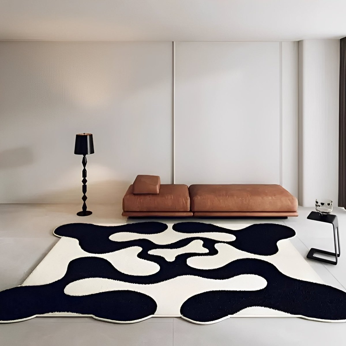 Nelly Washable Terry Velor Decorative Rug - Modern French Design - Gray 40x60 cm 2