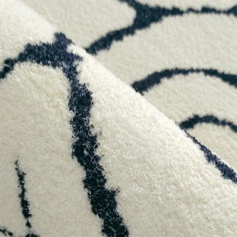 Nelly Washable Terry Velor Decorative Rug - Modern French Design - Gray 40x60 cm 3