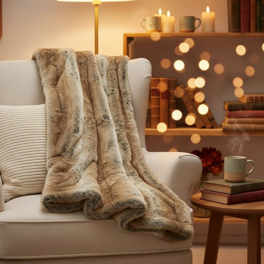Nepbont - Soft Fluffy Throw Blanket 135x200cm with Luxurious Vos Bont Design 0