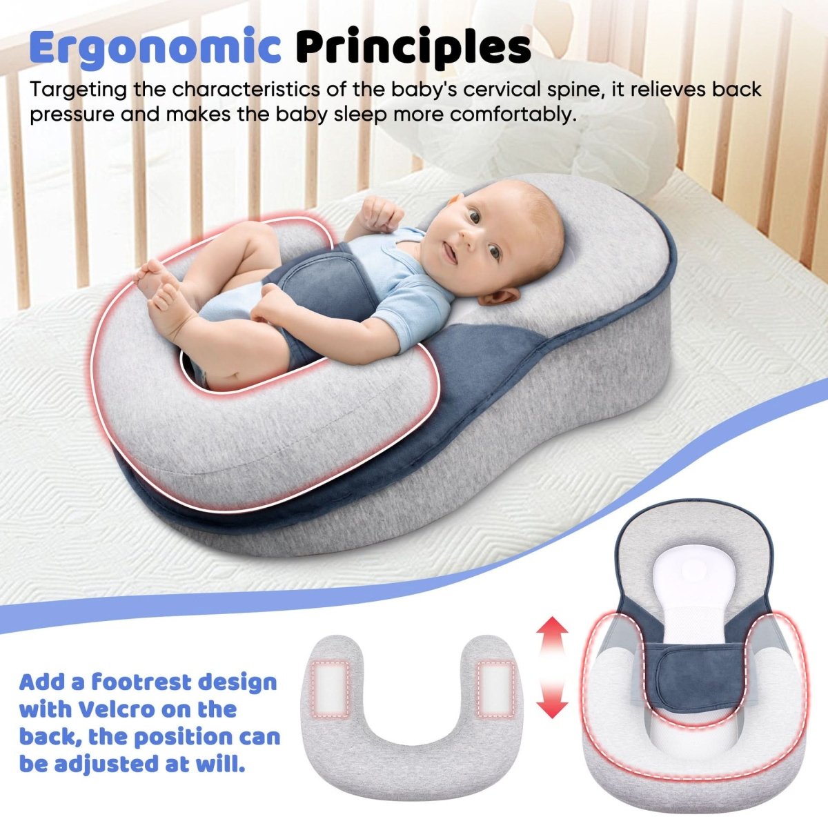 NestleNap Baby Pillow - Ergonomic pillow for safe baby sleep 4