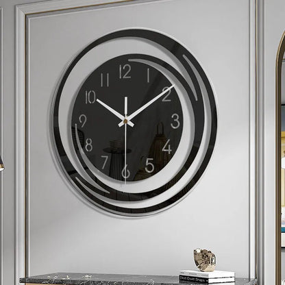 NoirTime - Modern Black Acrylic Wall Clock with Silent Operation 2
