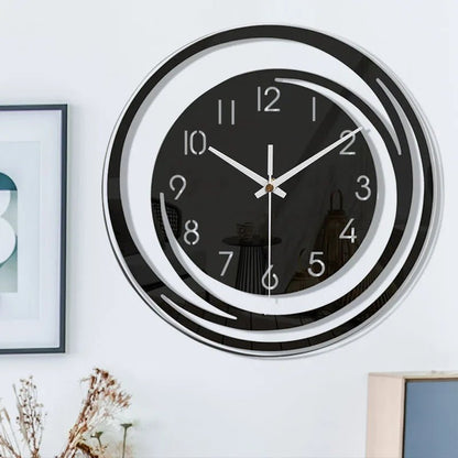 NoirTime - Modern Black Acrylic Wall Clock with Silent Operation 4