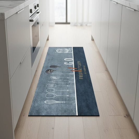 Non-Slip Crystal Velvet Kitchen Mat - Absorbent & Elegant for Living Room, Bedroom 0