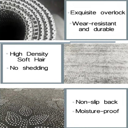 Non-Slip Crystal Velvet Kitchen Mat - Absorbent & Elegant for Living Room, Bedroom 3