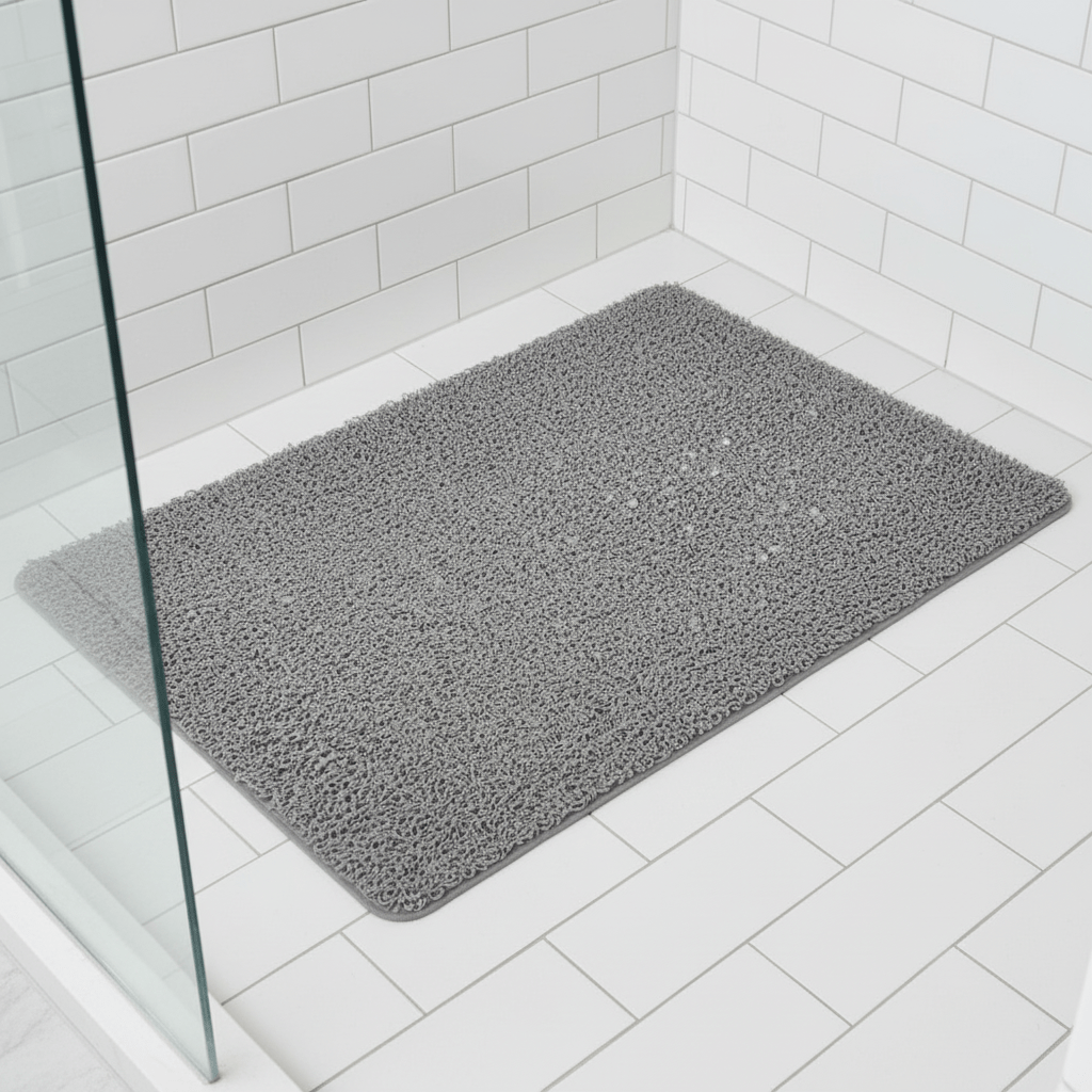 Non-Slip Shower Mat - Quick Drying, Hygienic PVC Bath Mat for Safety and Comfort 0